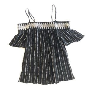 Xhileration, Tribal Print, Off The Shoulder Top